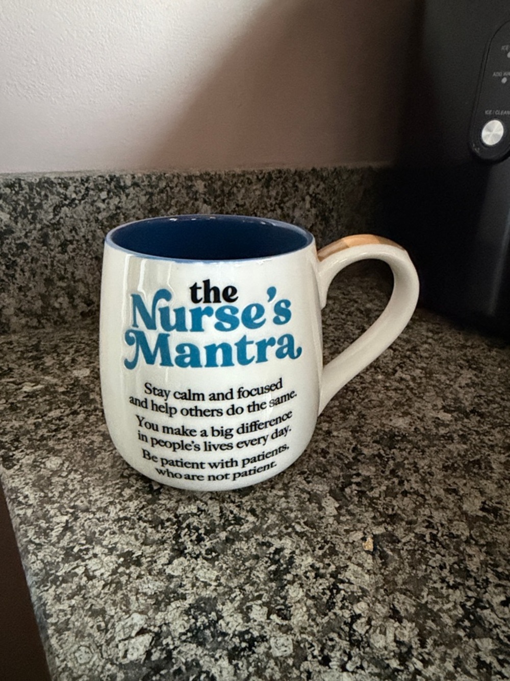 The Nurse's Mantra Ceramic Mug - Blue & White